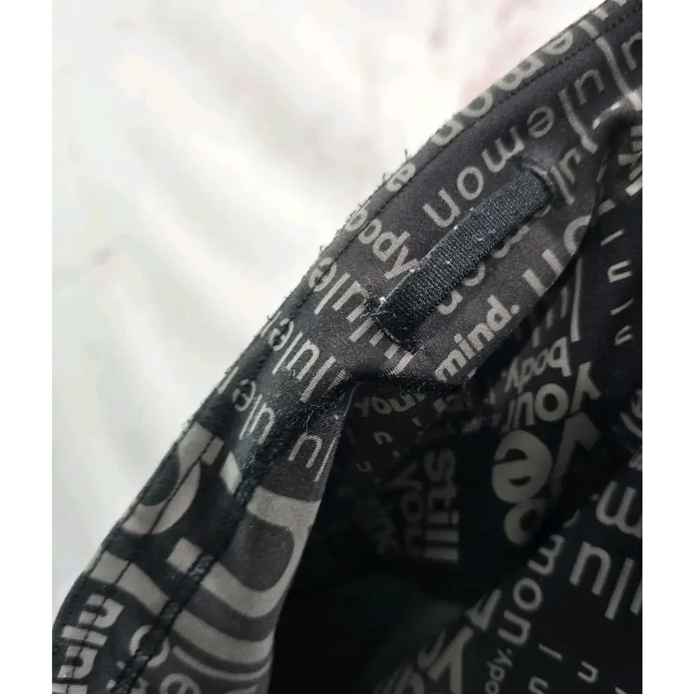 Lululemon Leggings Womens 2 Wunder Train Contour Fit High Rise Multi Spellout